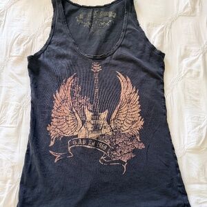 VTG Gap distressed raw edge washed black  M Y2K